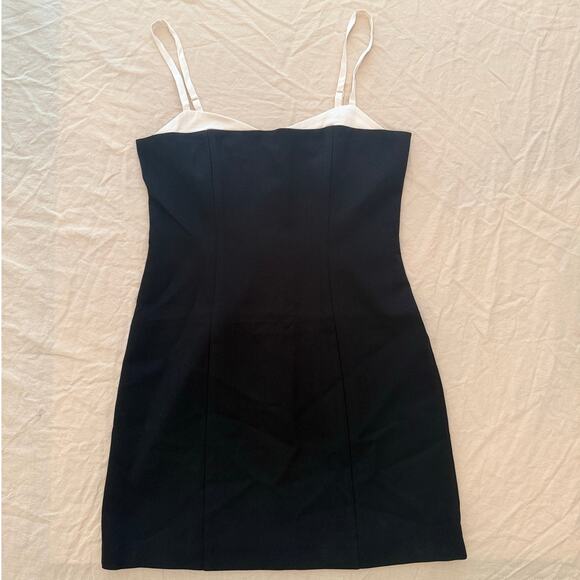 French Connection NWTblack Azra Twill Corset Strap Mini Dresssize 6